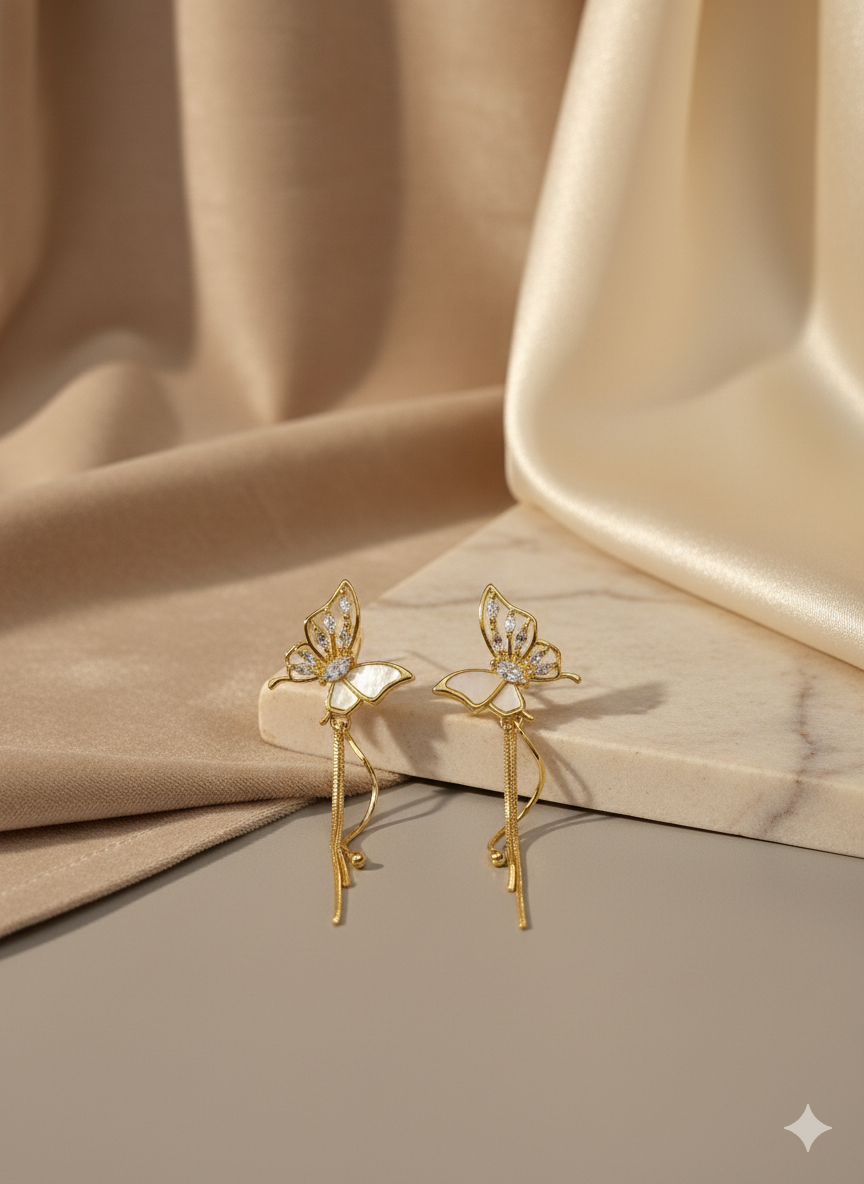 Crystal Threader Hoops